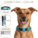 COMBO 3 EN 1: COLLAR + CORREA + LOCALIZADOR CON CÓDIGO QR