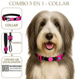 COMBO 3 EN 1: COLLAR + CORREA + LOCALIZADOR CON CÓDIGO QR