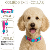 COMBO 3 EN 1: COLLAR + CORREA + LOCALIZADOR CON CÓDIGO QR