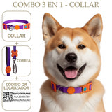 COMBO 3 EN 1: COLLAR + CORREA + LOCALIZADOR CON CÓDIGO QR