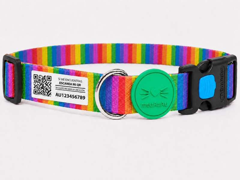 COMBO GATO - CORREA + LOCALIZADOR CON CÓDIGO QR