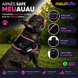 Arnés Safe meuAuAu con Localizador QR – Acolchado, Asa de Control y Portabolsas