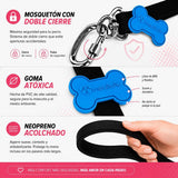 Correa Perro meuAuAu con QR – Mosquetón de Rosca y Asa Acolchada (1,20 m)
