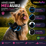 Arnés Safe meuAuAu con Localizador QR – Acolchado, Asa de Control y Portabolsas