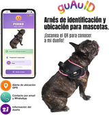 Arnés Safe meuAuAu con Localizador QR – Acolchado, Asa de Control y Portabolsas