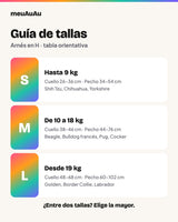 Guía de tallas Arnés en H: S, M y L